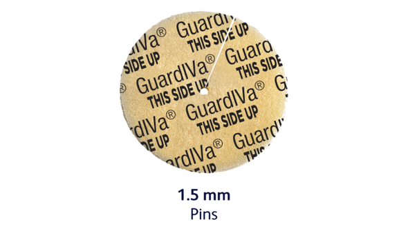 BD Guardiva Antimicrobial Hemostatic IV Dressing – 1 in Disk, 1.5 mm Hole, Sterile, 10/box, 10 Boxes/case
