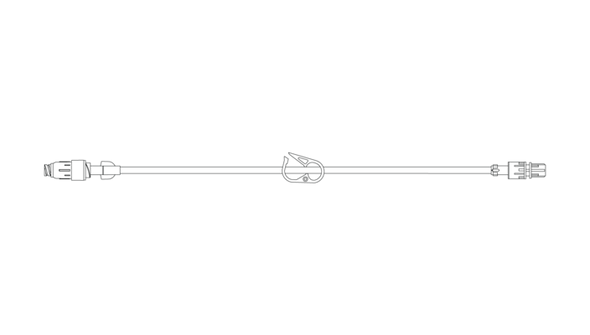 BD Maxplus Extension Set – Pressure Rated 325 Psi, 0.7 mL Priming Volume, Purple Striped Tubing