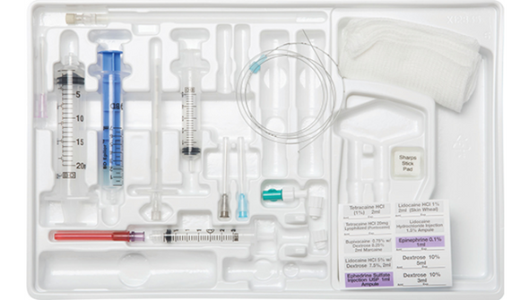 BD Perisafe Combined Spinal and Epidural Tray – Whitacre 27G Spinal Needle, Weiss 18G Epidural Needle