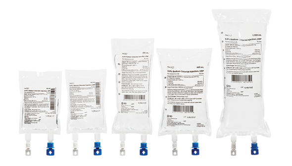BD 0.45% Sodium Chloride Injection – Freeflex Non-PVC Bag, 50 mL, Latex-Free, 60 per Case, Sterile Solution