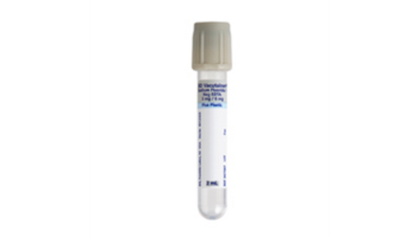 BD Vacutainer Fluoride Tubes – 13x75 Mm, 2 mL Draw Volume, Sodium Fluoride 3 Mg, Na2edta 6 Mg