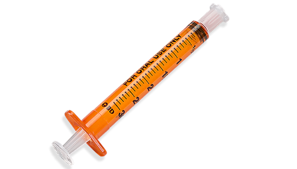 BD Amber Oral Syringe – 3 mL Capacity, Slip Tip, Disposable, Single-Use, 100 Shelfpack, 12.123 × 7.123 ×