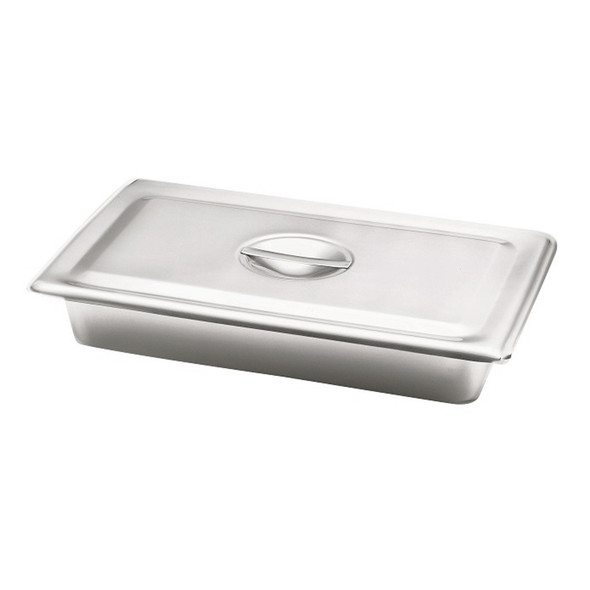 Dukal Tech-Med Stainless Steel Instrument Tray with Recess Grip Cover – 18/8 Stainless Steel, 12-1/8 x 7-5/8