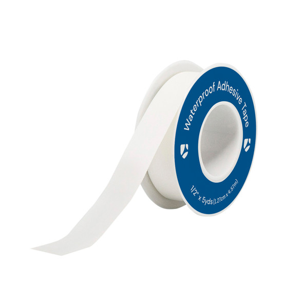 Dukal American Waterproof Tape – 1/2 in x 5 yd, Self-Tearing, Gentle on Skin, 1/PK, 12 PK/BX, 4 BX/CS