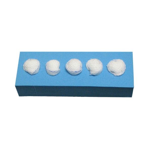 Dukal American X-Ray Detectable Peanut Sponges – 3/8 in Size, 100% Cotton Gauze, 5/PK, 100 PK/CS