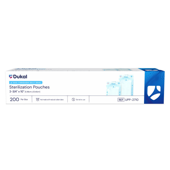 Dukal Sterilization Pouches – 2 – 3/4 X 10 in, Color Changing Indicators, 200/bx, 16bx/cs – brand_name Dukal