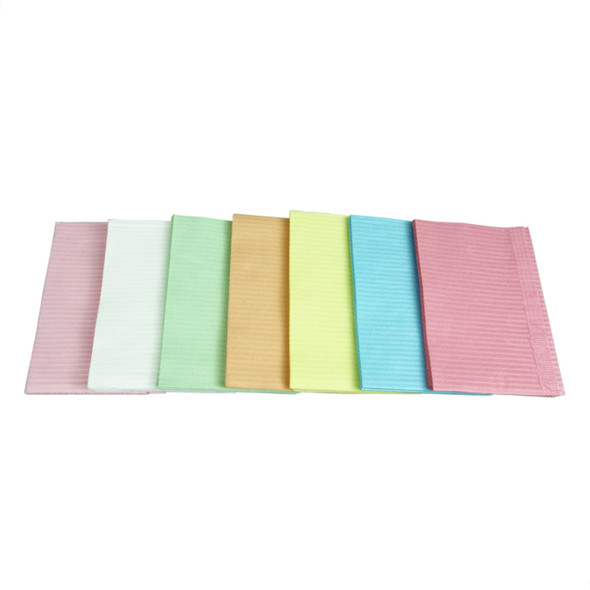 Dukal Unipack Patient Bibs – 2-Ply Tissue, 1-Ply Poly, White, 13 x 18 in, Non-Sterile, 500/CS, 8.55 lb
