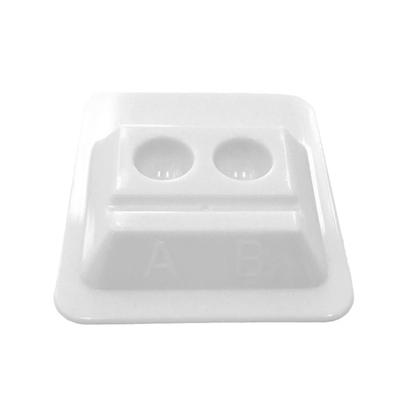 Dukal Unipack 2-Well Mixing Wells with A.B. Markings – Heavy Duty Tray, 200/BX Packaging, White, 32 lb