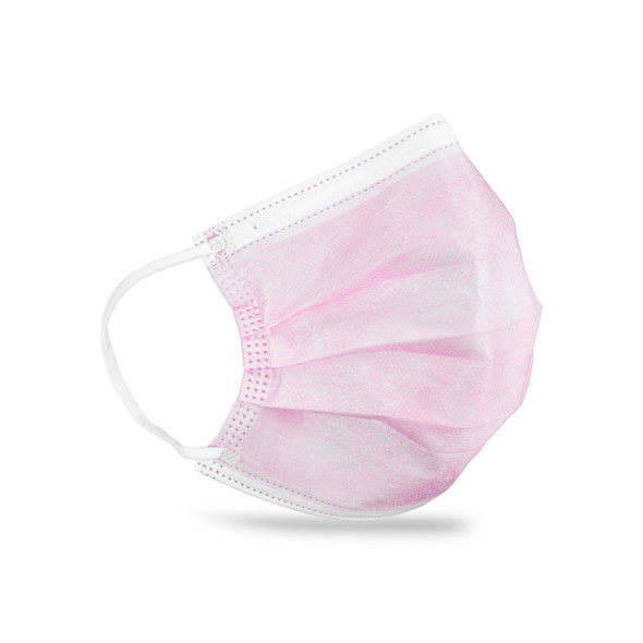Dukal Unipack FluidBloq ASTM Level 3 Mask with Ear Loop – 4-Layer Protection, Pink, 50/BX, 20 BX/CS, 12.6 lb