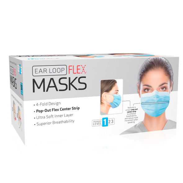 Dukal ASTM Level 1 Face Mask – Blue, 3 – Layer, Ultra Soft Inner Layer, 50/bx, 20 Bx/cs – brand_name Unipack