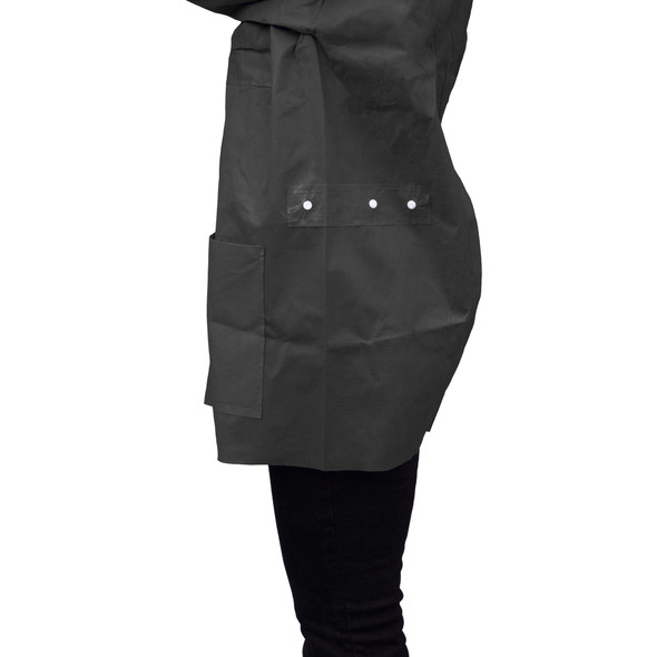 Dukal Unipack FitMe Lab Jacket – XXL Size, Black, Premium SMS Material, 13 lb, 10/BG Packaging