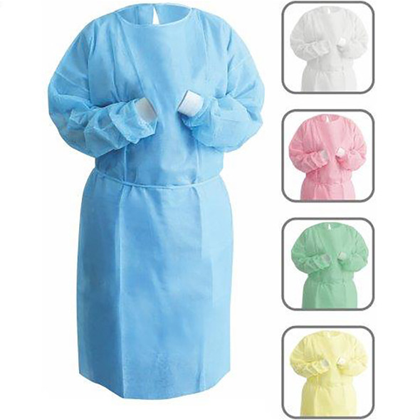 Dukal Isolation Gown with Knit Cuff – Regular Size, Pink Color, 10/bg Packaging – brand_name Unipack