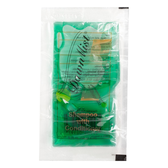 Dukal Shampoo with Conditioner Sachet – 0.25 oz, 100/bg, 5 Bg/cs – brand_name DawnMist – size .25 oz