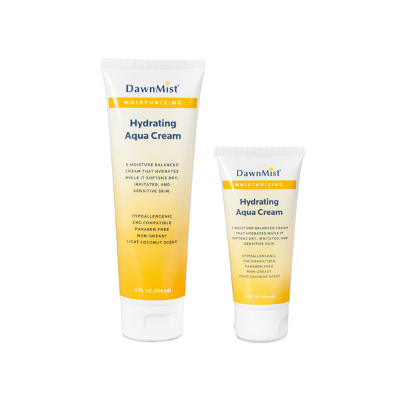 Dukal DawnMist Hydrating Aqua Cream – 2 oz Tube, Paraben Free, Non-Greasy Formula, 3.65 lb Weight