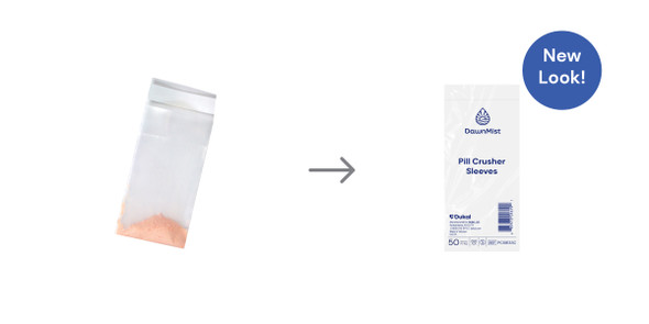 Dukal Pill Crusher Sleeves – Durable 7 MIL Plastic, Adhesive Flap for Safety, 50/BG, 20 BG/BX, 6 BX/CS