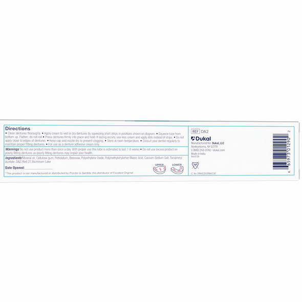 Dukal Denture Adhesive – 2 oz Tube, Zinc Free, 36/bx, 4 Bx/cs – brand_name DawnMist – size 2 oz