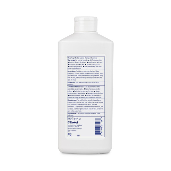 Dukal Baby Powder – Talc – Free Formula, 14 oz Bottle, 12/cs Packaging – brand_name DawnMist