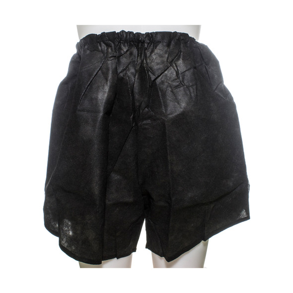 Dukal Disposable Boxer Shorts – LG/XL Size, Black, Soft Polypropylene, Individually Wrapped, 6.1 lb Case