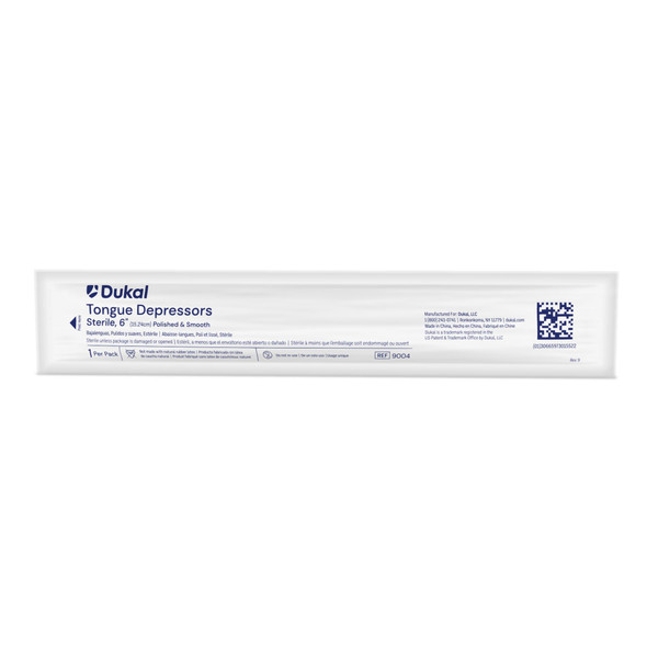 Dukal Sterile Tongue Depressors – 6 in Length, Clean Hardwood, 1/pk, 100 Pk/bx, 10 Bx/cs – brand_name Dukal
