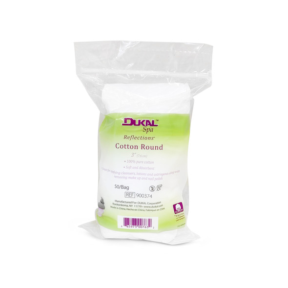 Dukal Cotton Rounds – 3 in Diameter, 100% Cotton, 50/bg, 24 Bg/cs Packaging – brand_name Dukal