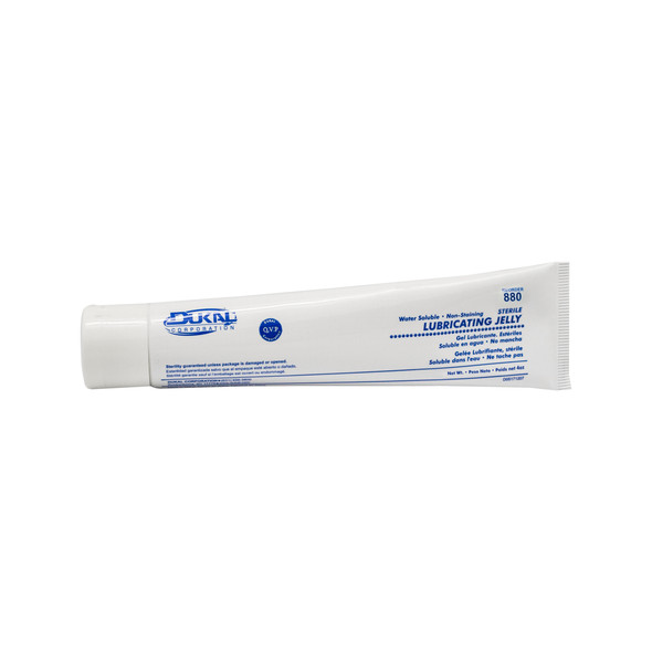 Dukal Sterile Lubricating Jelly – 4 oz Tube, Greaseless, Water Soluble, Bacteriostatic, 12/BX, 6 BX/CS