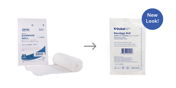 Dukal Everyday Care Sterile Bandage Roll – 3-Ply Cotton Gauze, 4 in x 4.5 yds, 1/PK, 100 PK/CS