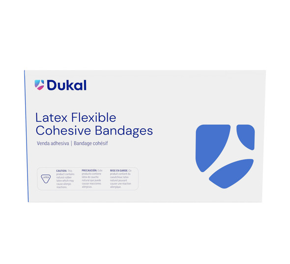 Dukal Cohesive Bandage – 4 in x 5 yd, Assorted Colors, Self-Adherent Wrap, Non-Sterile, 1/PK, 18 PK/BX