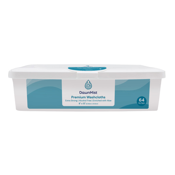 Dukal Premium Adult Wet Wipes – 9 x 13 in, Alcohol-Free, Aloe and Lanolin, 64/Tub, 8 Tubs/Case