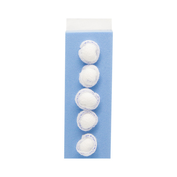 Dukal Peanut Dissectors with Foam C-5 Holder – 3/8 in, 100% Cotton Gauze, X-Ray Detectable, 5/PK, 50 PK/CS