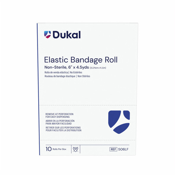 Dukal Elastic Bandage Roll – 6 in Width, 4.5 Yd Length, Non – Sterile, 10/bx Packaging – brand_name Dukal