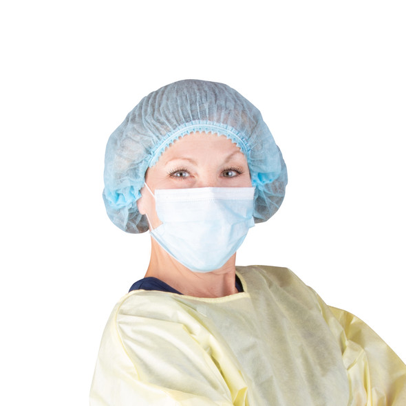 Dukal Bouffant Cap – 21 in Size, Blue, Spunbond Polypropylene, 100/bg, 10 Bg/cs – brand_name Dukal