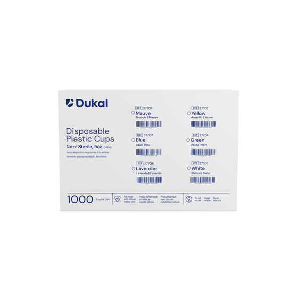 Dukal Plastic Cups – 5 oz, Yellow, , Recyclable, Embossed Grip – 1000/case – brand_name Dukal