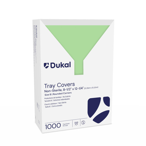 Dukal Tray Covers – Green, 8 – 1/2 X 12 – 1/4 in, 1000/cs, Smooth Paper, Rounded Corners – brand_name Dukal