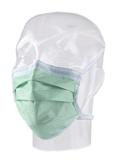 Dukal Aspen Comfort-Plus Surgical Mask with Stretch Knit Ties – ASTM Level 1, Latex-Free, Green, Single-Use