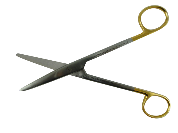 Dukal Aspen Mayo Straight Scissors – 6 3/4 in Length, Stellite Edge Inserts, Reusable, Latex-Free