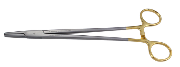 Dukal Needle Mayo-Hegar Needle Holder – Tungsten Carbide Jaws, 8 in Length, Reusable, Latex-Free