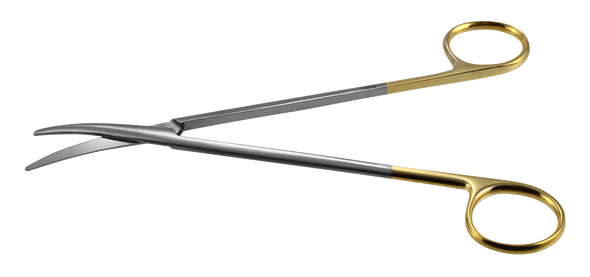 Dukal Aspen Metzenbaum Left Curved Surgical Scissors – 7 in Length, Reusable, Tungsten Carbide Edges