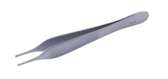 Dukal Aspen Adson Tissue Forceps – 2x3 Teeth, 5 in Length, Reusable, Latex-Free Surgical Instrument