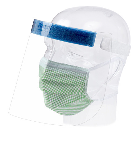 Dukal Aspen Face Shield – Anti-Fog Coated Film, Soft Foam Strip, 13 × 7.5 in, Latex-Free, Single-Use