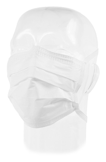 Dukal Precept Sensitive Skin Foam Anti-Fog Surgical Mask – Level 1, Latex-Free, Non-Sterile, White, Single-Use