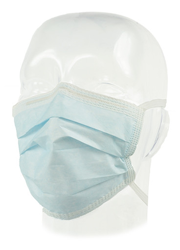 Dukal Aspen Standard Surgical Mask – ASTM F2100 Level 1, Breathable, Latex-Free, Blue, Single-Use