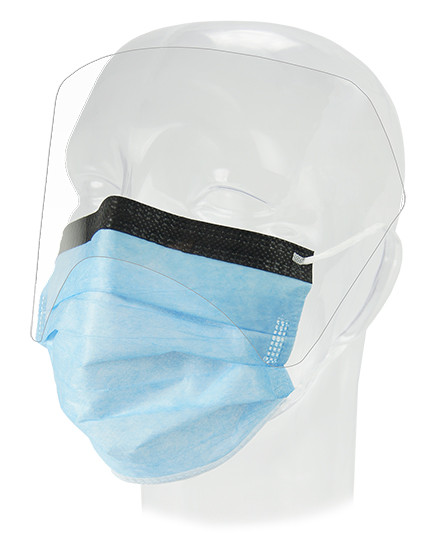 Dukal Aspen Fluidgard 160 Anti – Fog Procedure Mask with Extended Shield – ASTM Level 3, Latex – Free, Blue