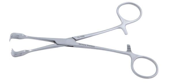 Dukal Aspen Lahey Goiter Traction Forceps – 3x3 Teeth, 6 in Length, Reusable, Latex-Free, ENT Surgery