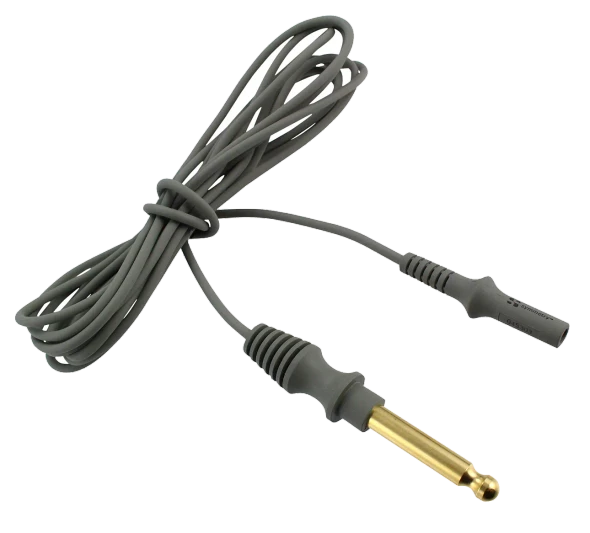 Dukal Olsen Monopolar Cord – 4mm Active Cord, Straight Instrument Connector, 10 ft Length, Reusable
