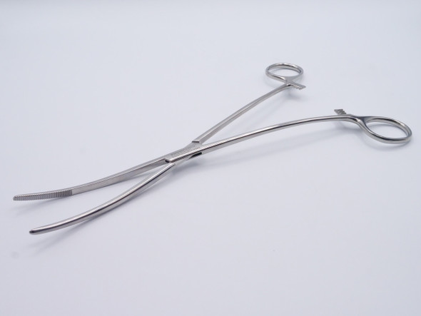 Dukal Aspen Bozeman Dressing Forceps – Curved, 10 1/4 in, Reusable, Latex-Free, OBGYN Surgery