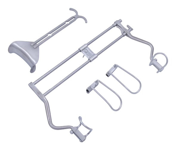 Dukal Aspen Balfour Abdominal Retractor – 2.5 in Side Blade Depth, 10.5 in Spread, Reusable, Latex-Free