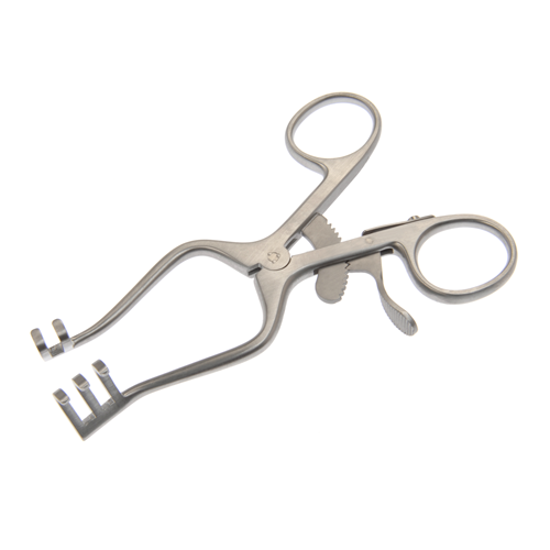Dukal Aspen Weitlaner Blunt Retractor – 2 x 3 Prong, 4 1/2 in Length, Reusable, Latex-Free