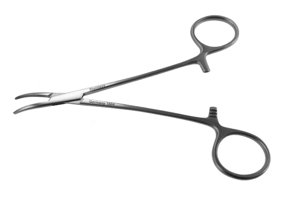 Dukal Aspen Halsted Mosquito Curved Micro Forceps – 5 in Length, Reusable, Latex-Free Construction