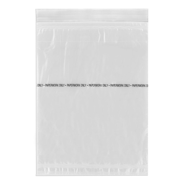 Medgen Lab Utility Zip Closures – 6×9 in, Single Zip, Clear, No Biohazard Symbol, 1000/case