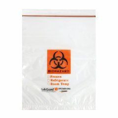 Medgen Lab Standard Zip Closure Specimen Transport Bags – 12×15 in, Single Zip, Clear/Blk, 1000/case